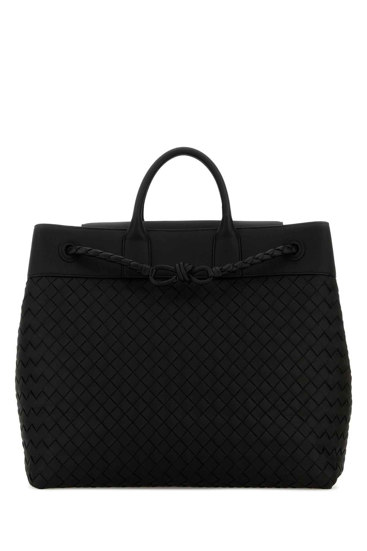 Bottega Veneta Borsa da viaggio Andiamo Voyager in pelle nera