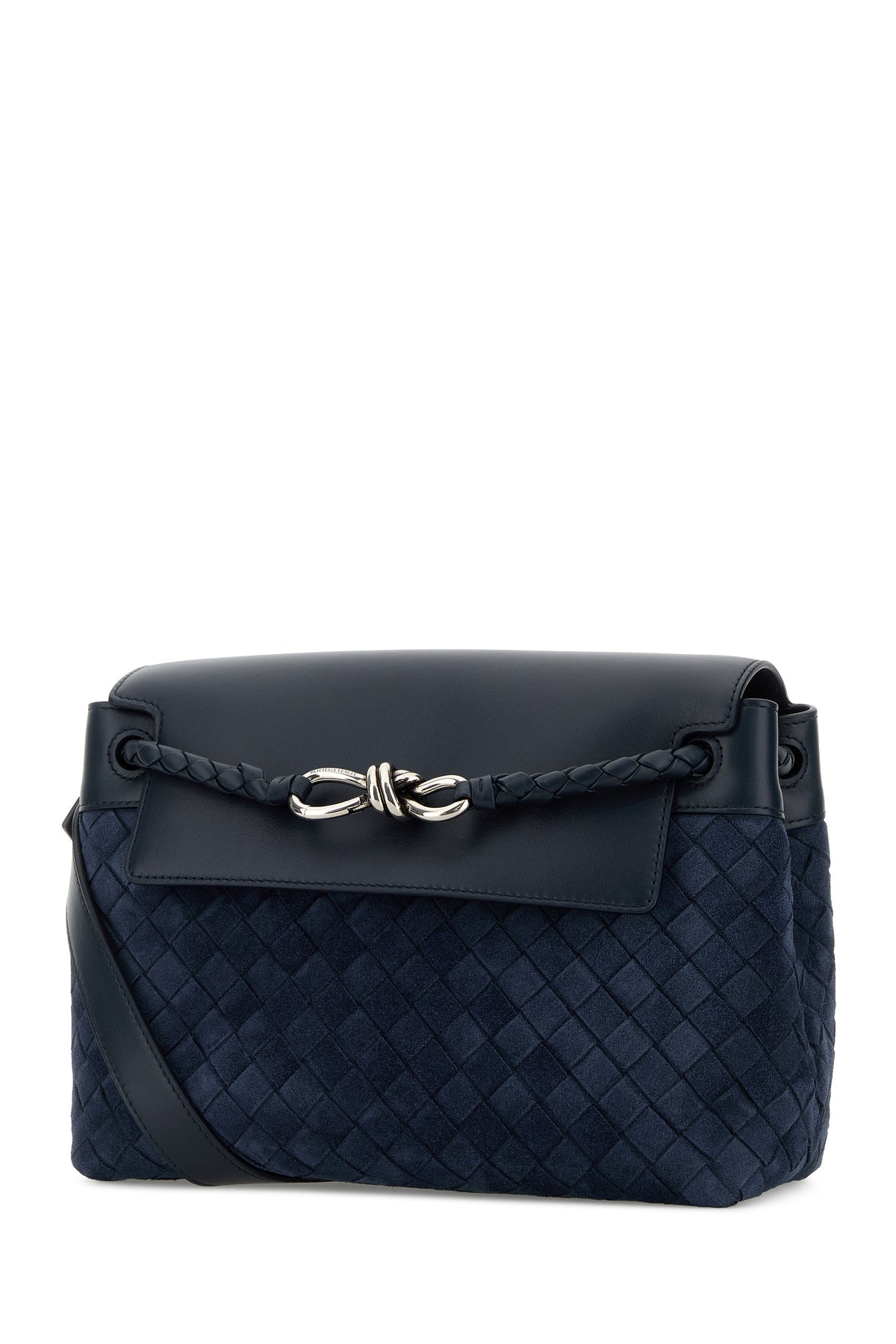 Bottega Veneta Borsa a tracolla Andiamo piccola in pelle scamosciata blu navy, view 2