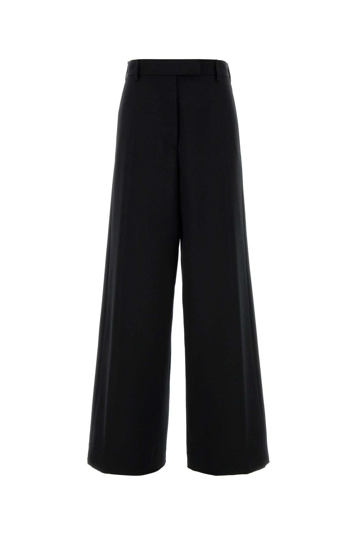 Dries Van Noten Pantalone dalla gamba ampia Penn in misto lana nera