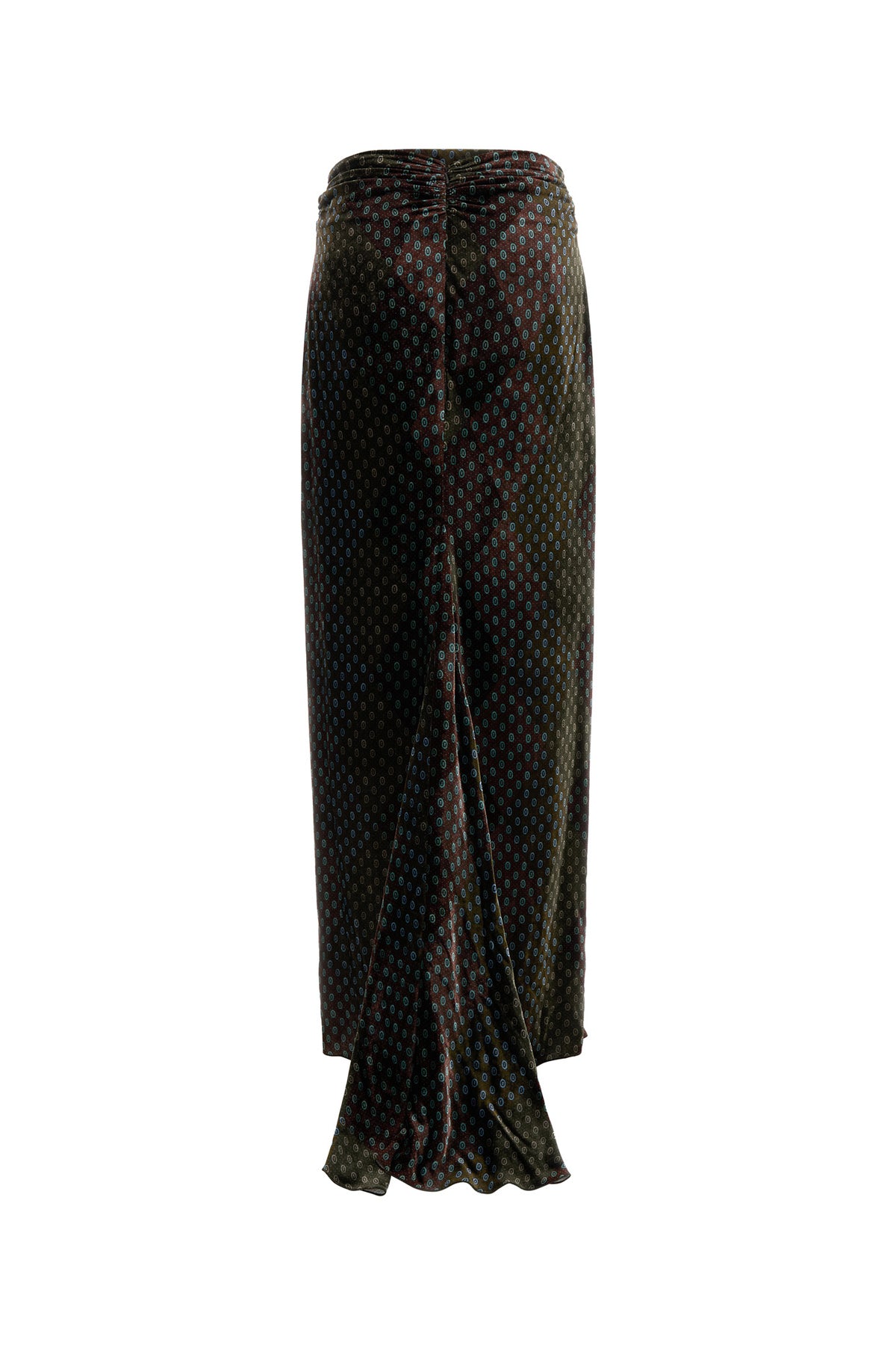 Dries Van Noten Gonna Salix in velluto stampato, view 2