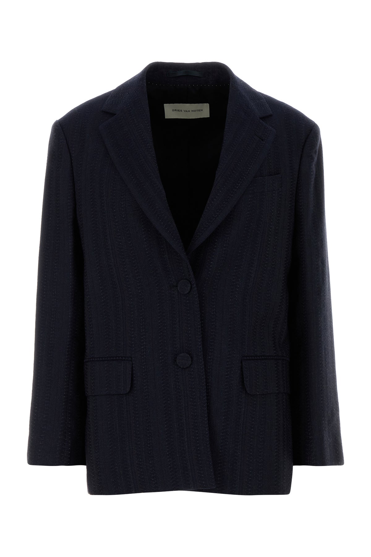 Dries Van Noten Giacca Birdys in misto lana ricamata