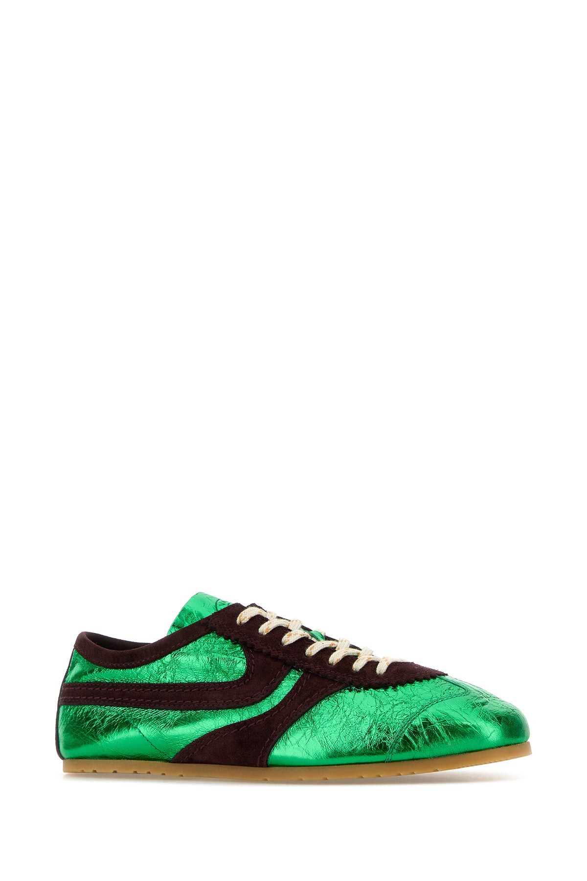Dries Van Noten Sneakers in bicolor in pelle e pelle scamosciata, view 2