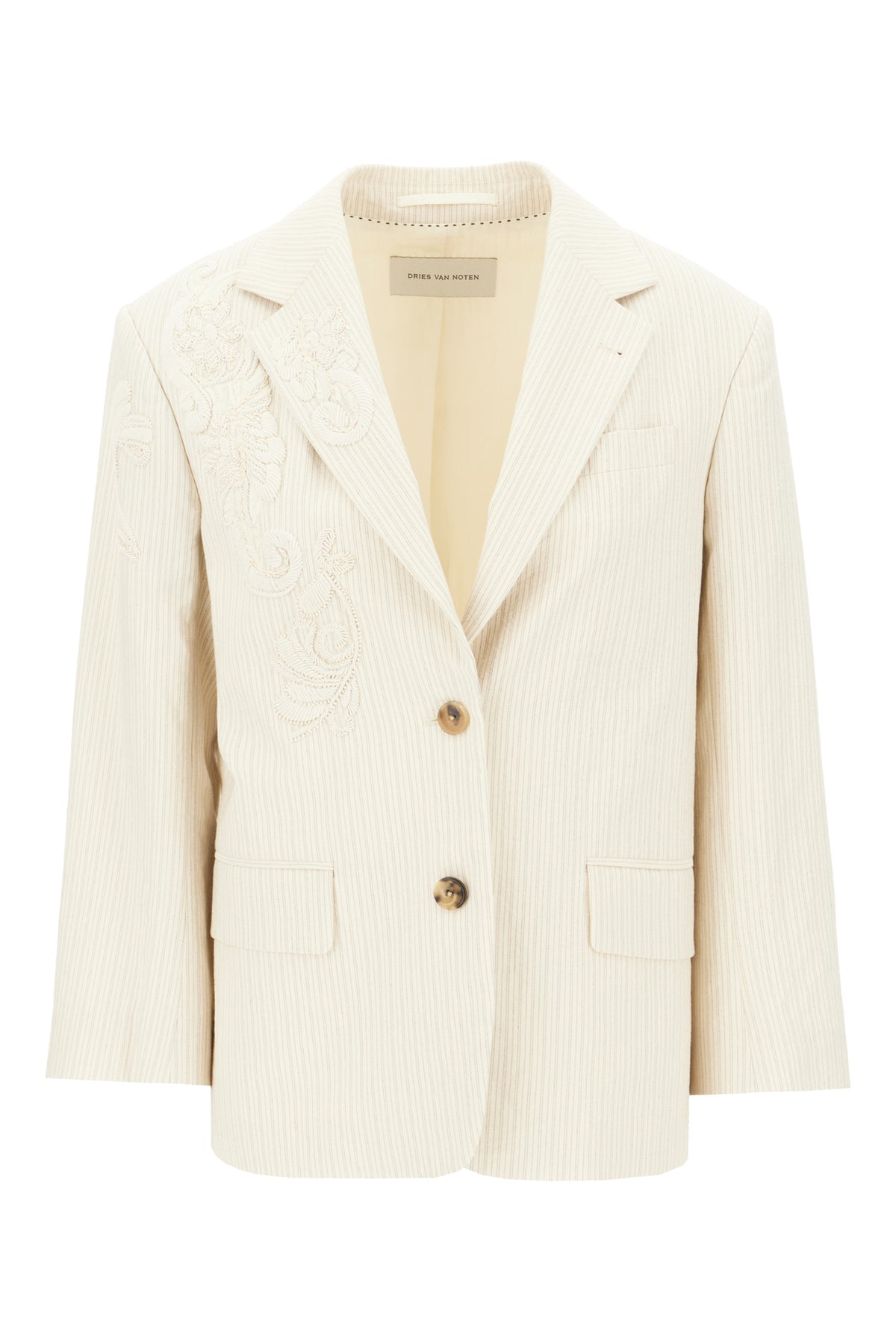 Dries Van Noten Giacca in misto cotone ricamato
