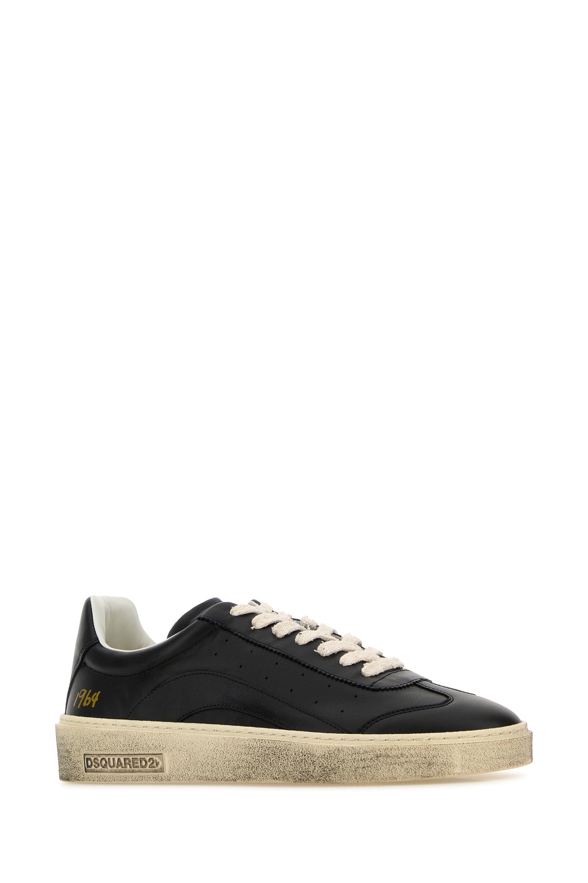 Dsquared2 Sneakers Rider in pelle nera, view 2