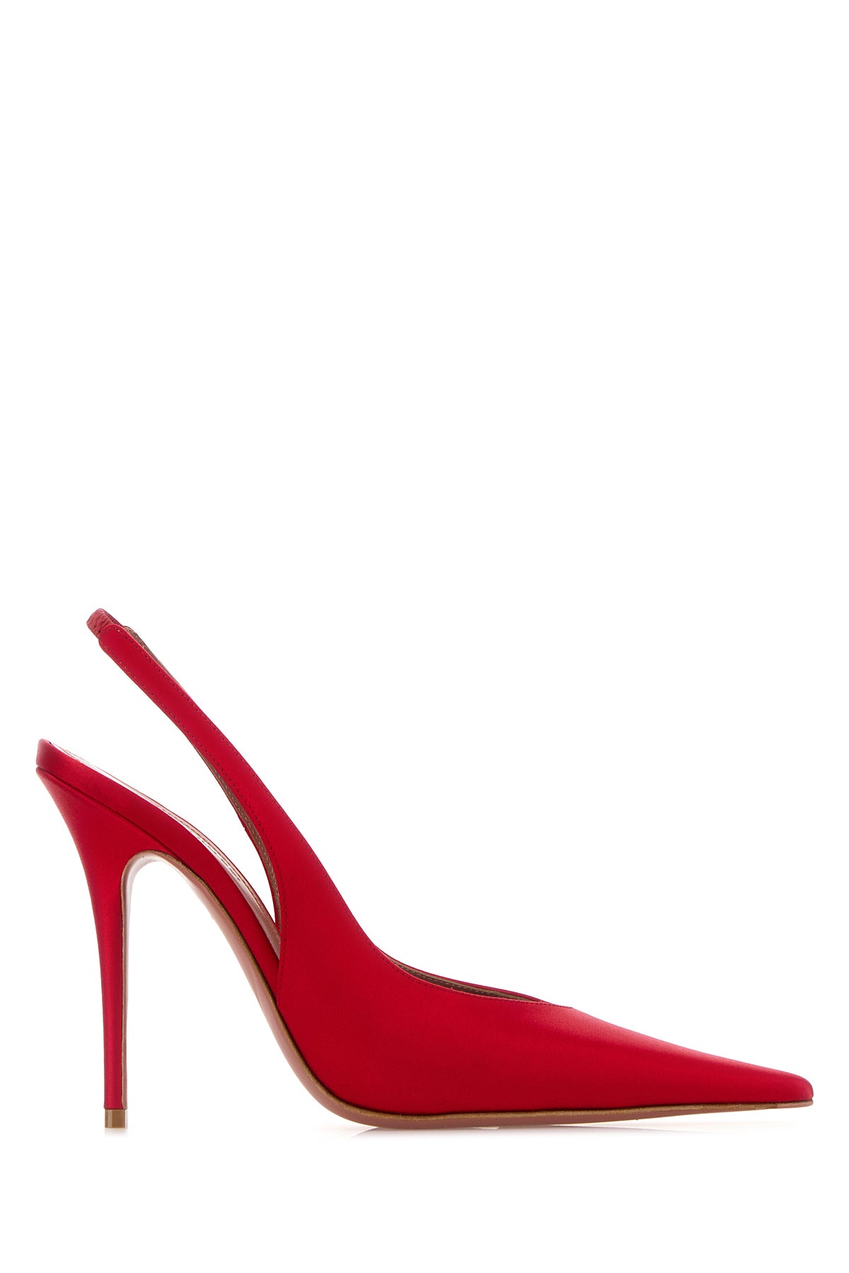 Amina Muaddi Scarpe con tacco Anok in raso rosso