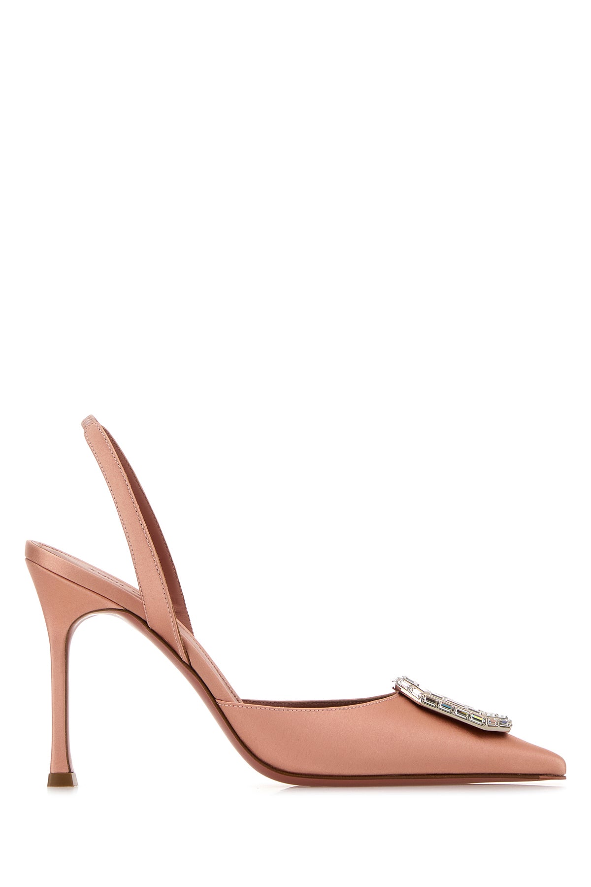 Amina Muaddi Scarpe con tacco Camelia in raso rosa