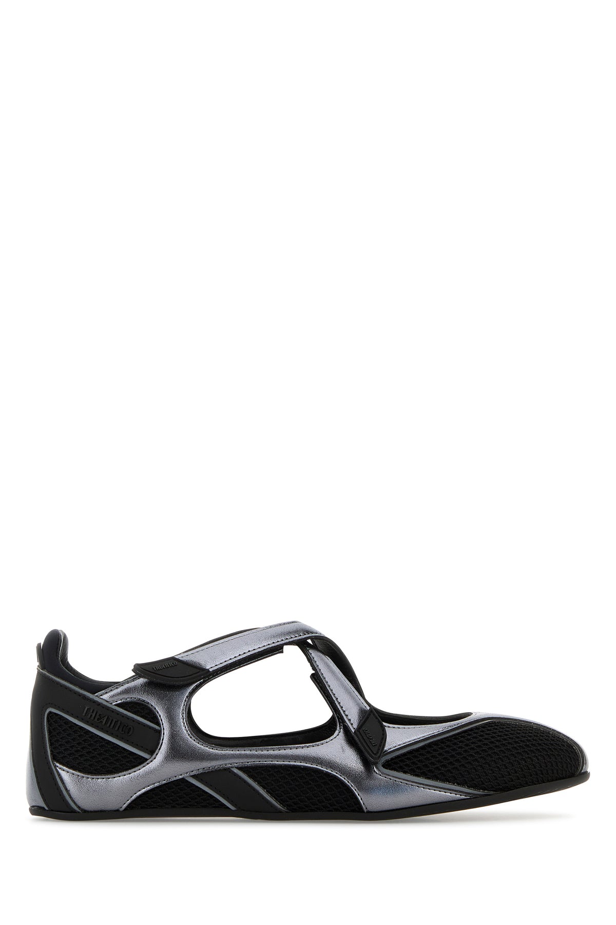 The Attico Ballerine Nomad bicolor in rete e similpelle