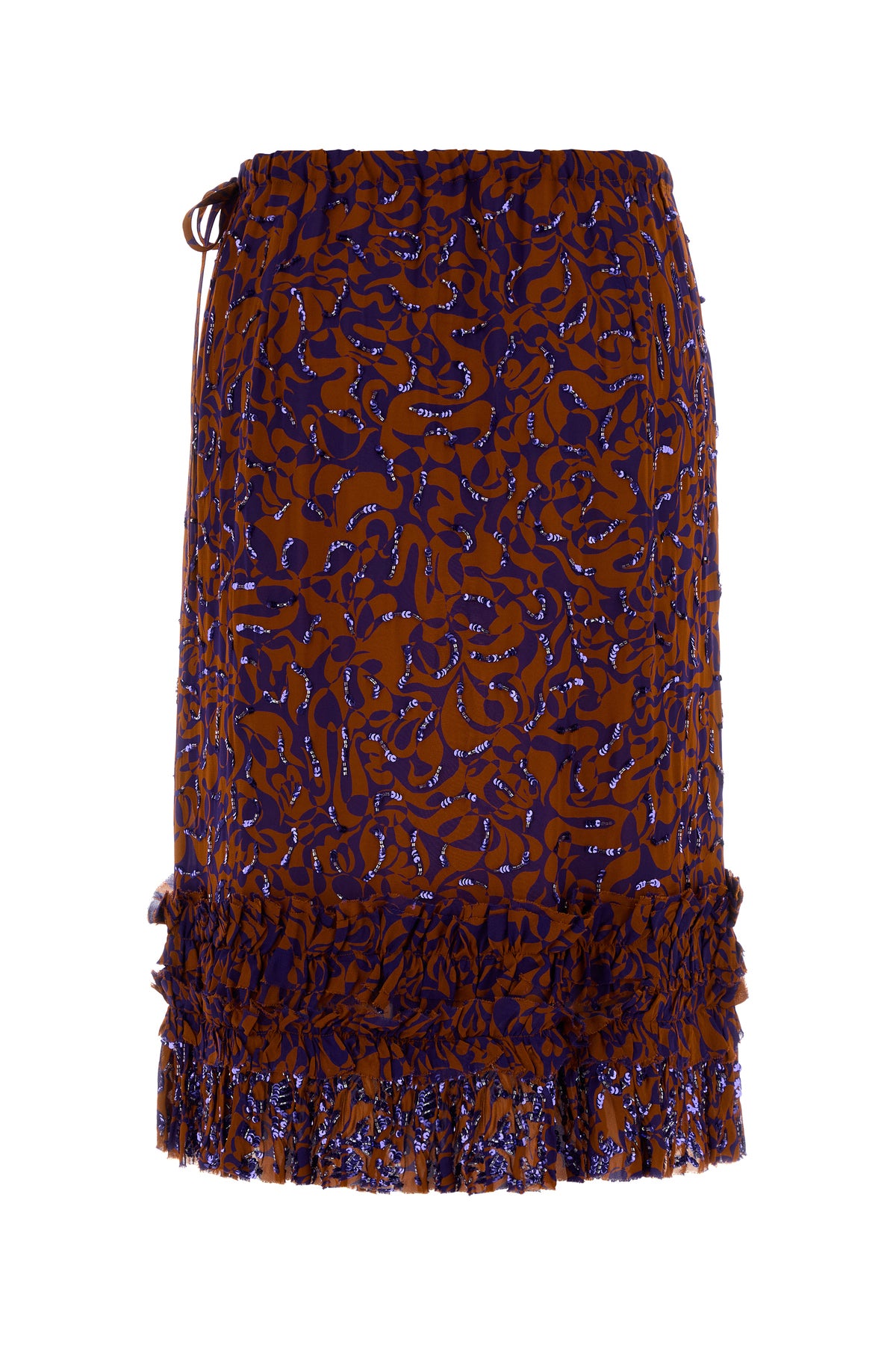 Dries Van Noten Gonna Scotts in viscosa stampata, view 2