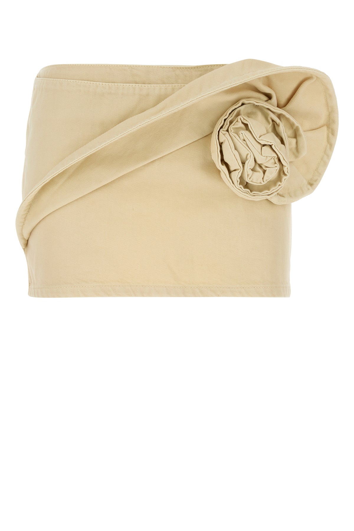 MAGDA BUTRYM Minigonna in denim crema