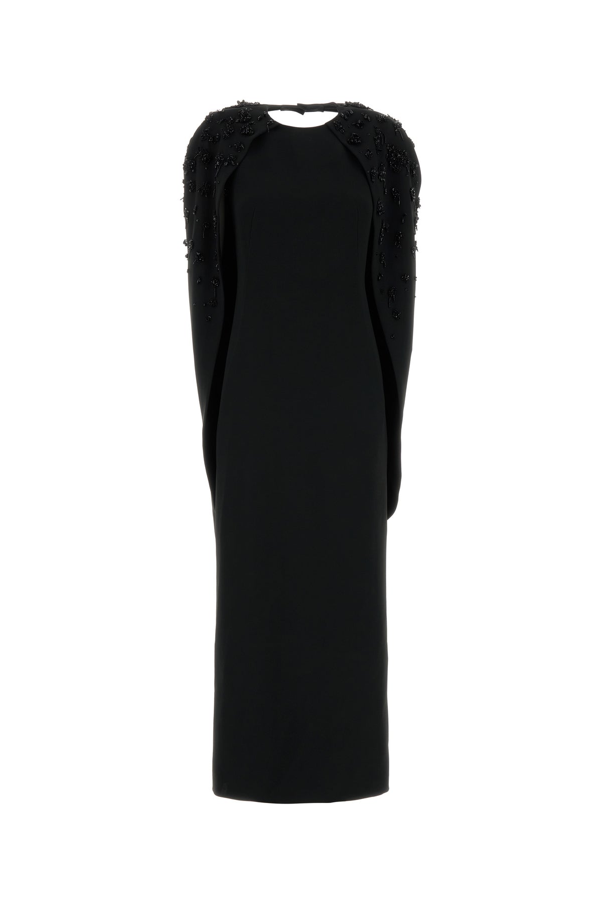 ALBERTA FERRETTI Abito lungo in crepe stretch nero