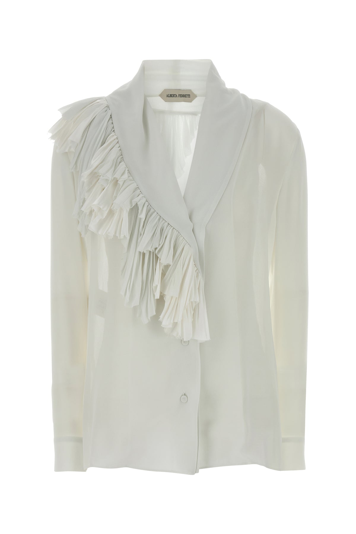 ALBERTA FERRETTI Camicia in crepe bianco