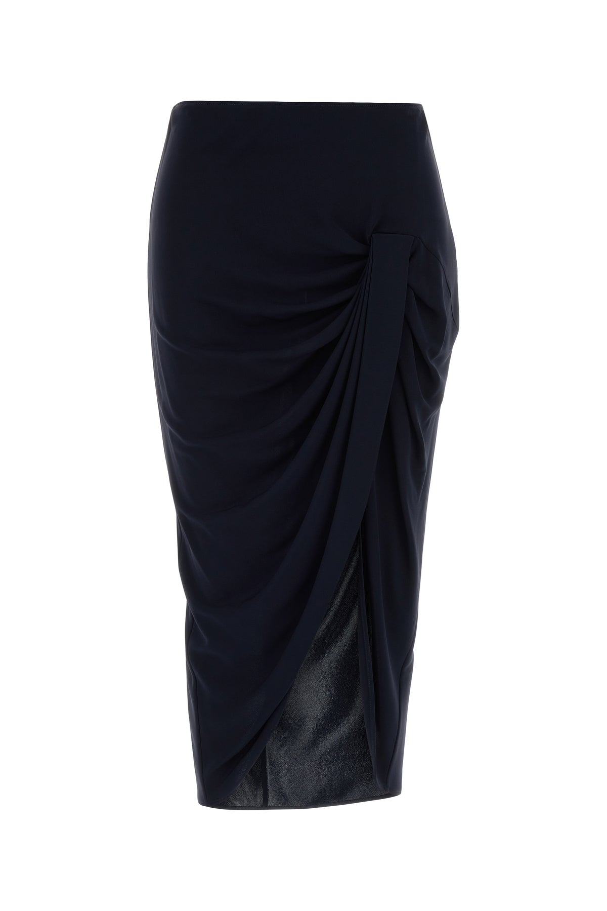Stella McCartney Gonna in viscosa blu notte