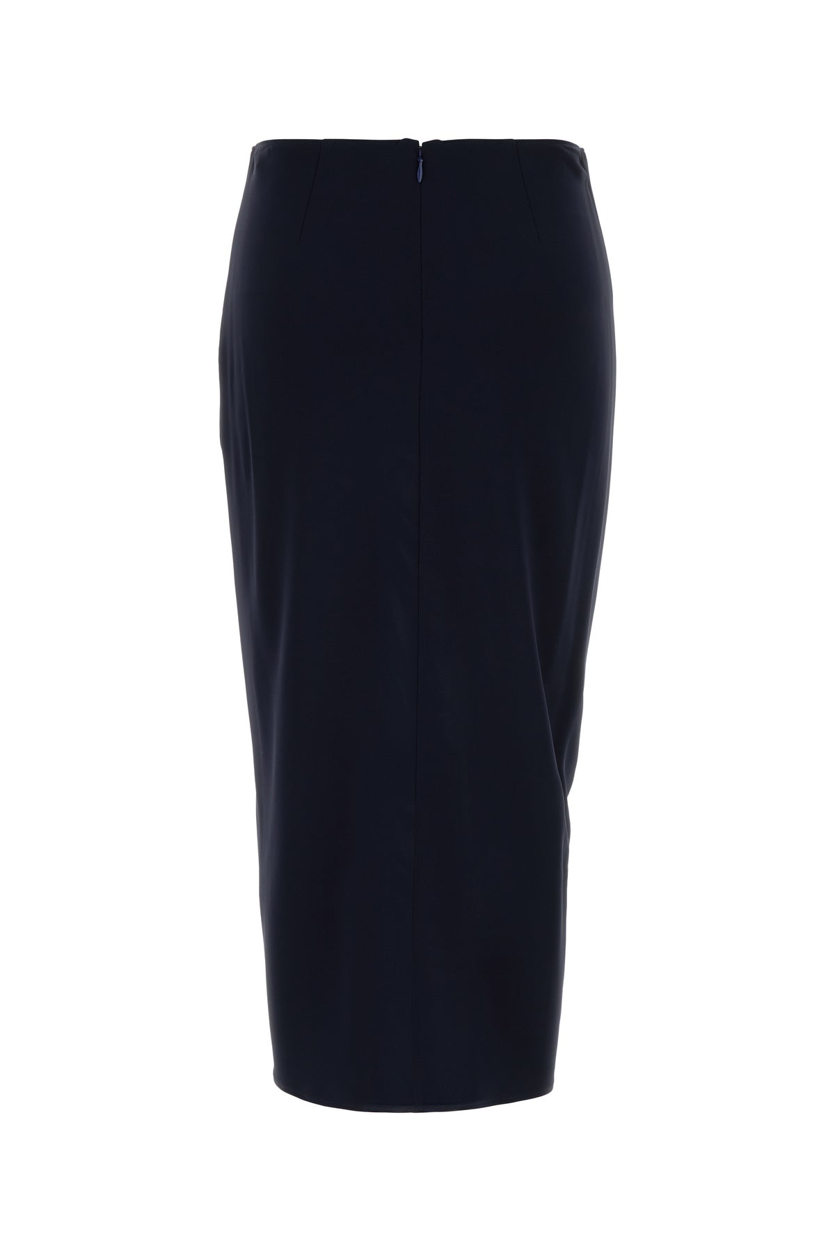 Stella McCartney Gonna in viscosa blu notte, view 2