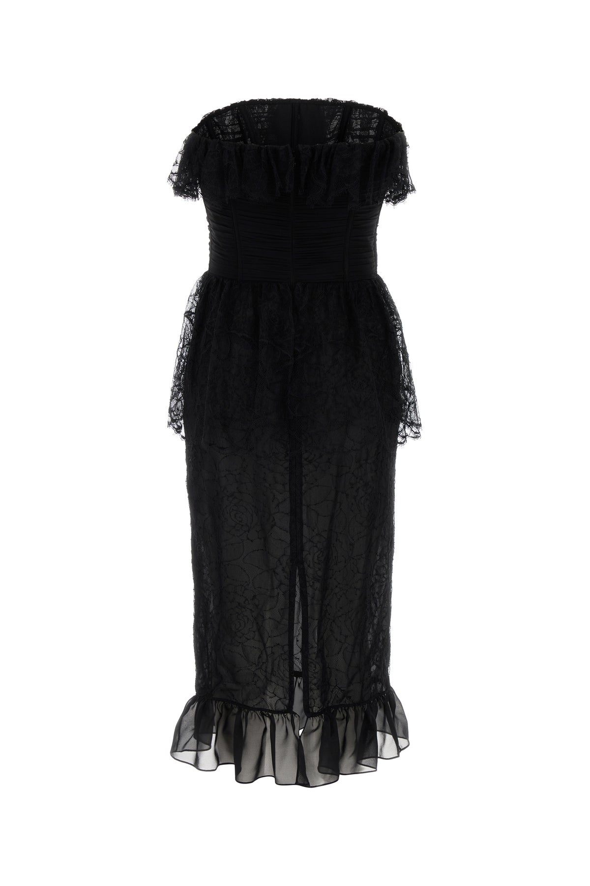ALESSANDRA RICH Abito in pizzo nero, view 2