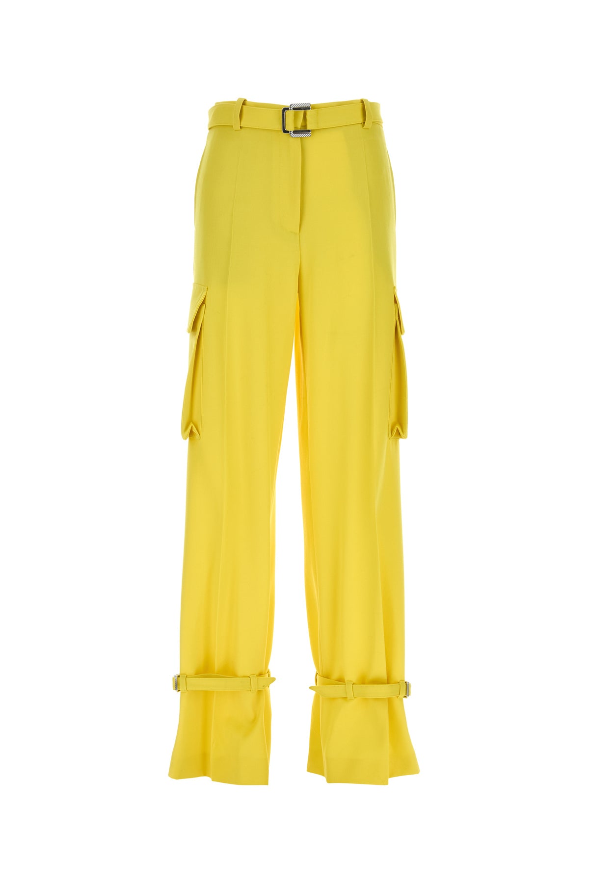 The Attico Pantalone cargo in lana gialla