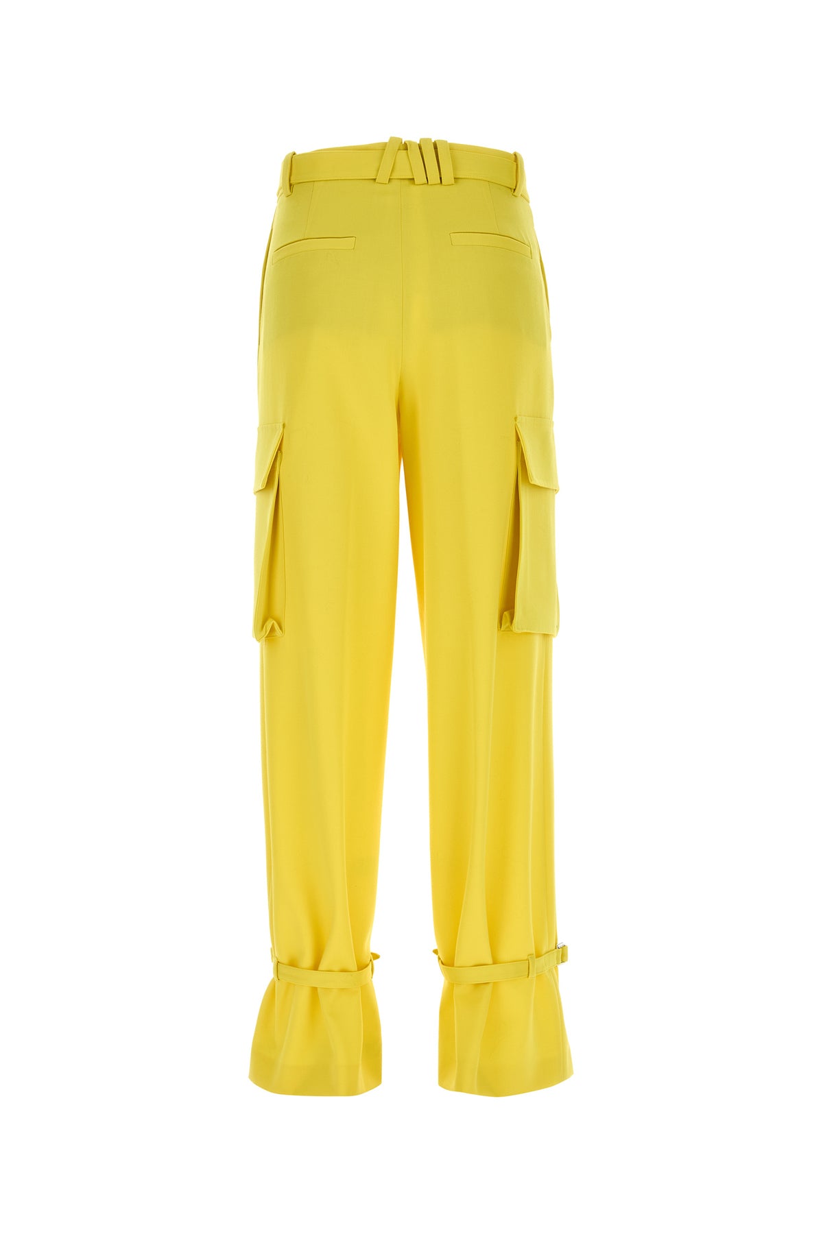The Attico Pantalone cargo in lana gialla, view 2