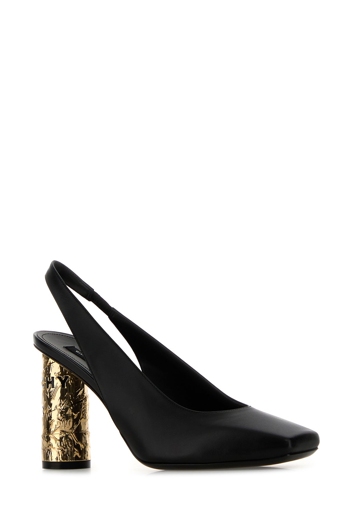 Givenchy Scarpe con tacco Tape in pelle nera, view 2