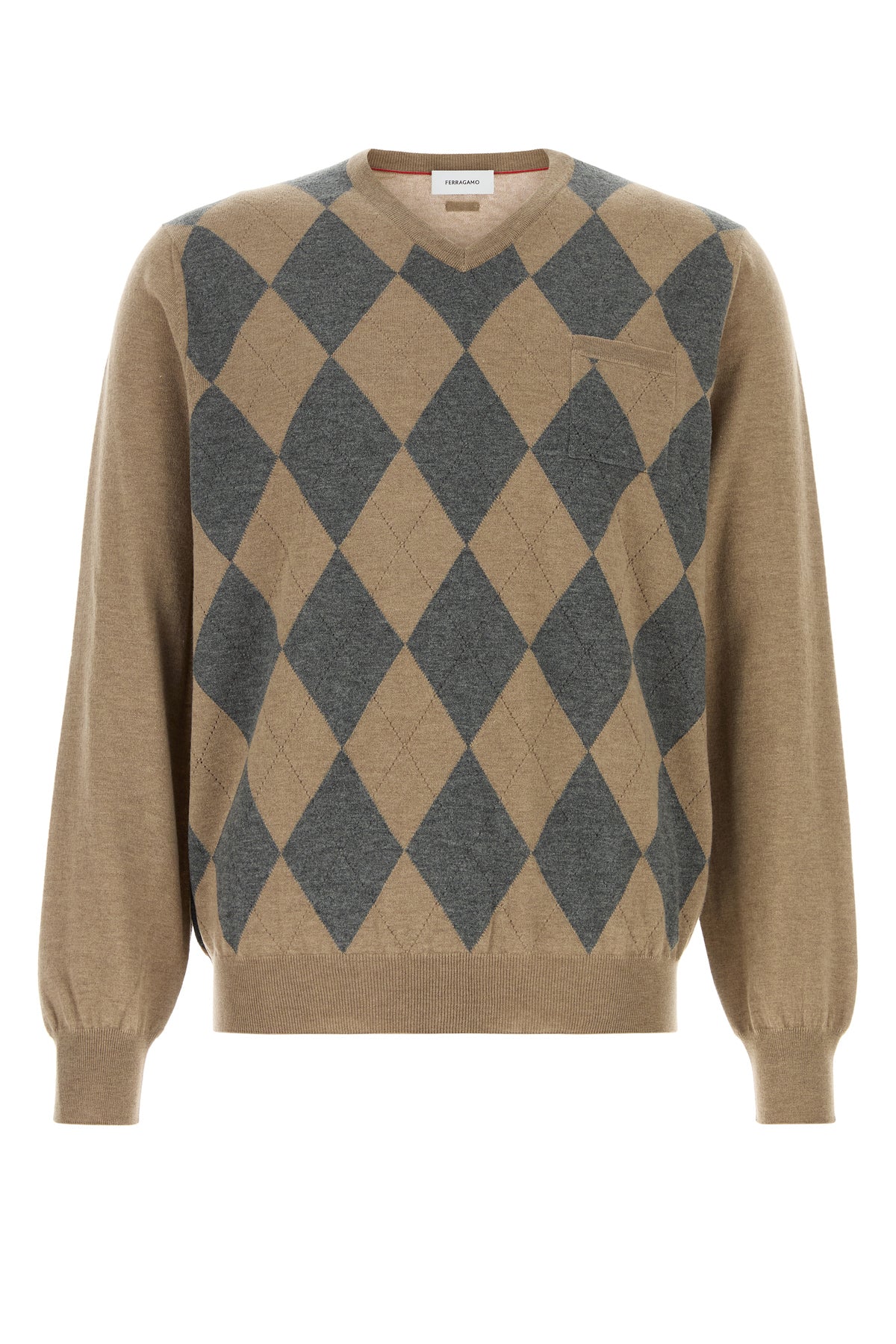 Ferragamo Maglione in lana cappuccino