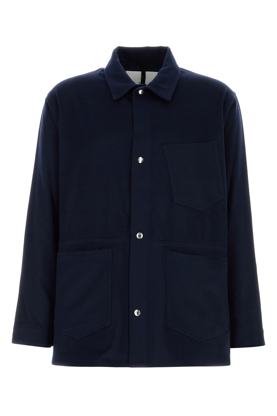 SETCHU Camicia in cashmere blu navy