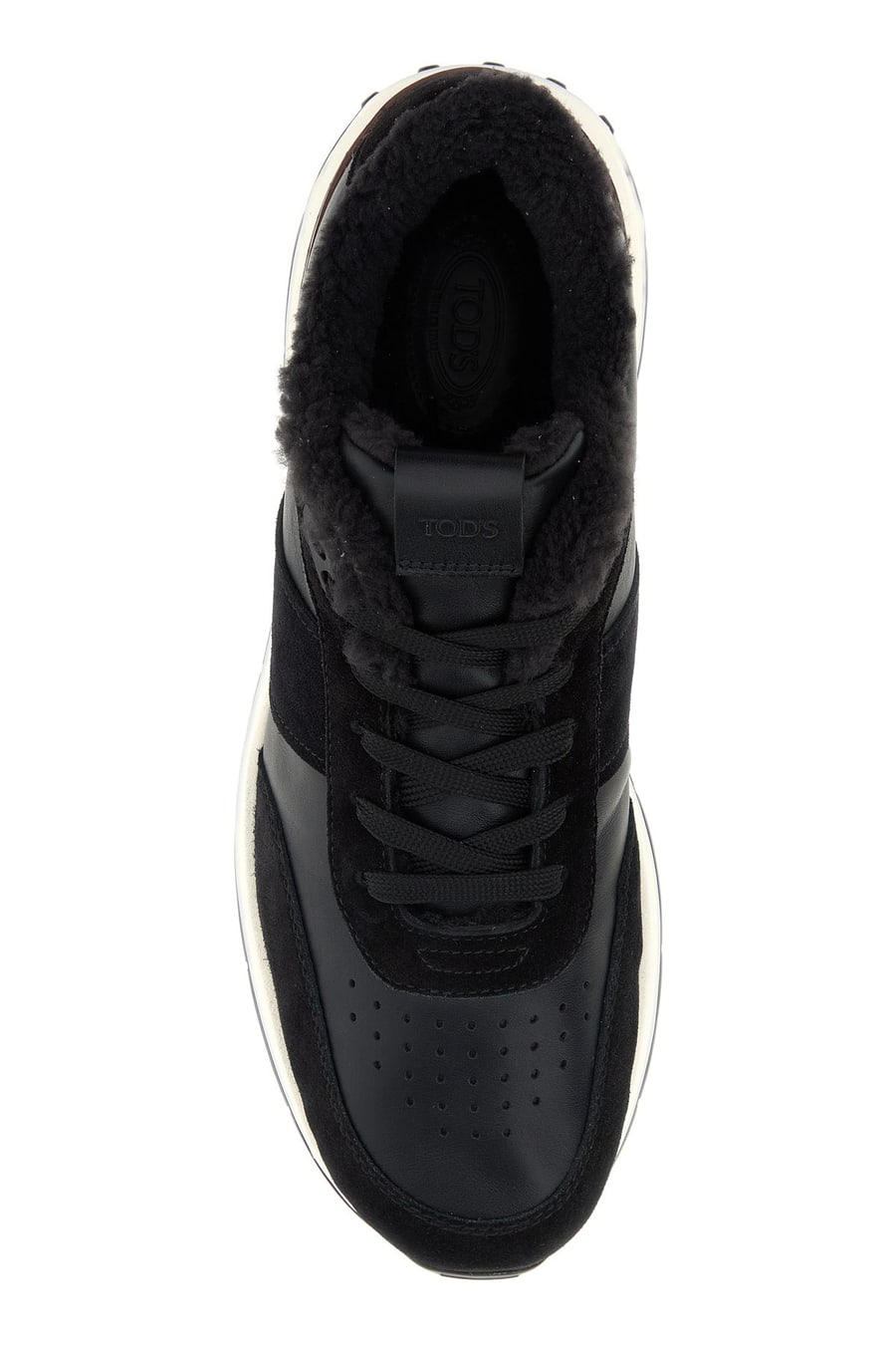Tod's Sneakers in pelle nera, view 4