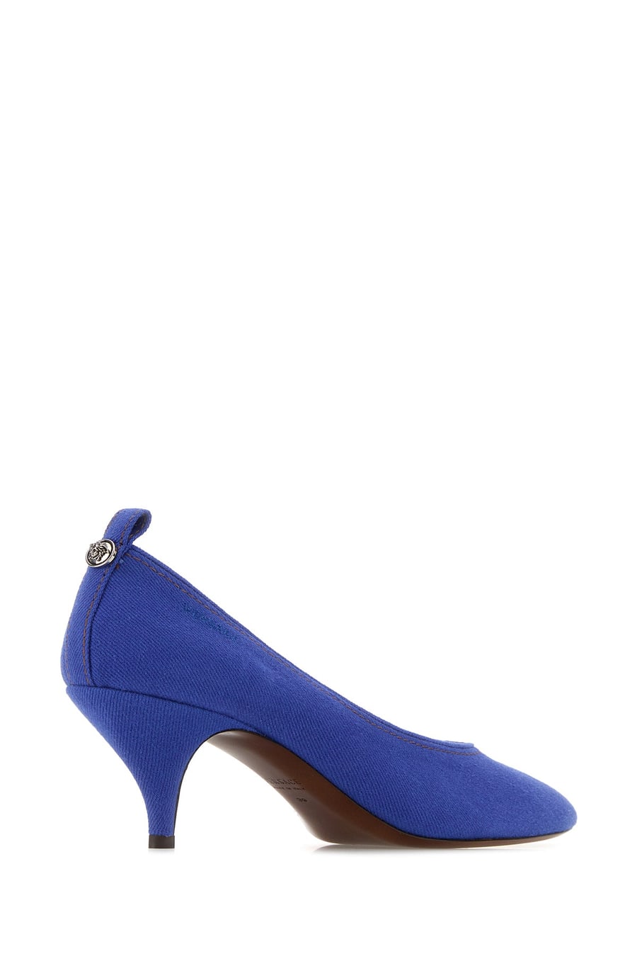Versace Scarpe con tacco in denim, view 3