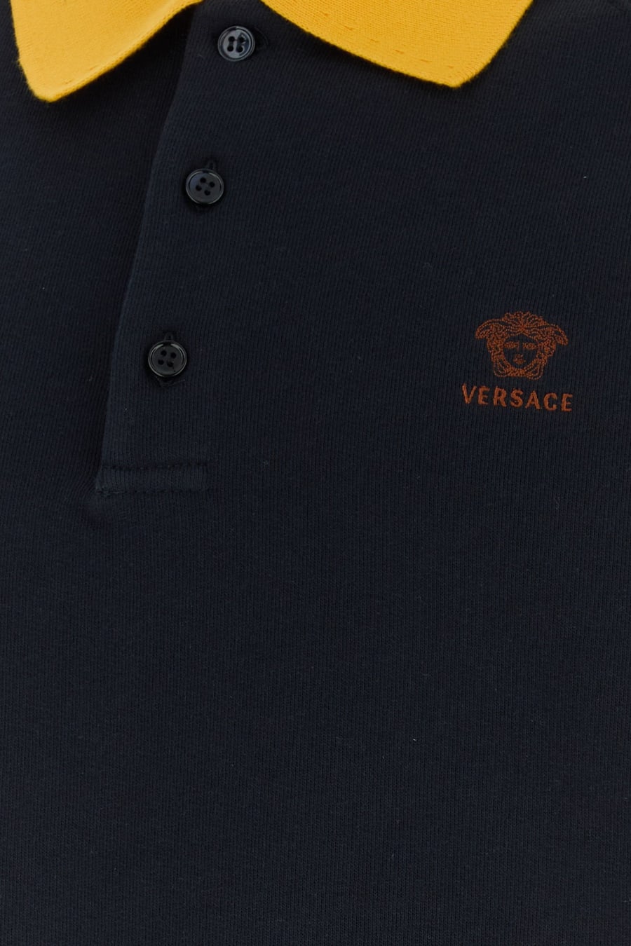 Versace Polo in cotone blu notte, view 3