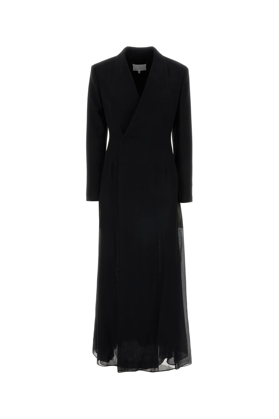 Maison Margiela Abito giacca nero in crepe e twill
