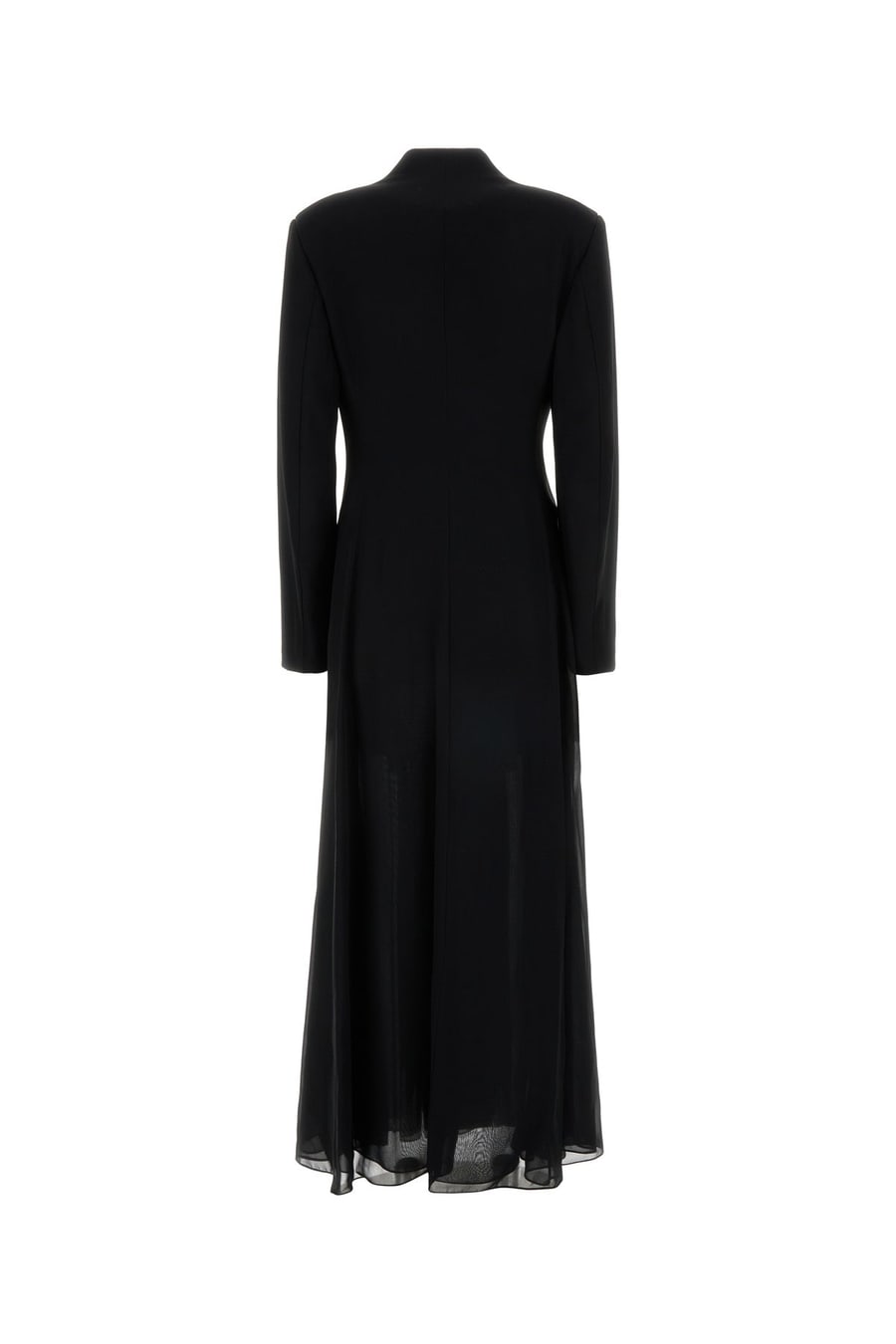 Maison Margiela Abito giacca nero in crepe e twill, view 2