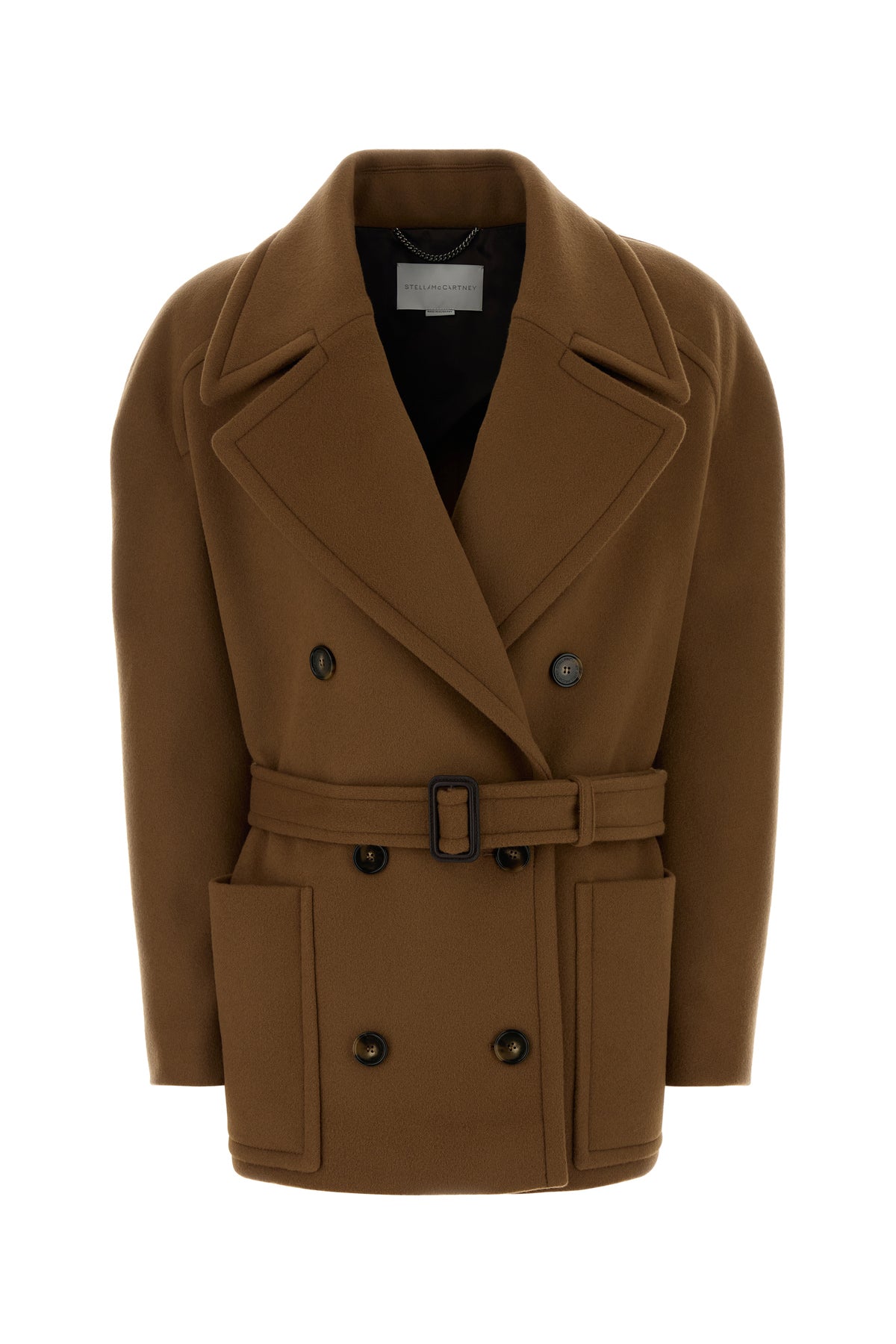 Stella McCartney Cappotto in lana biscotto
