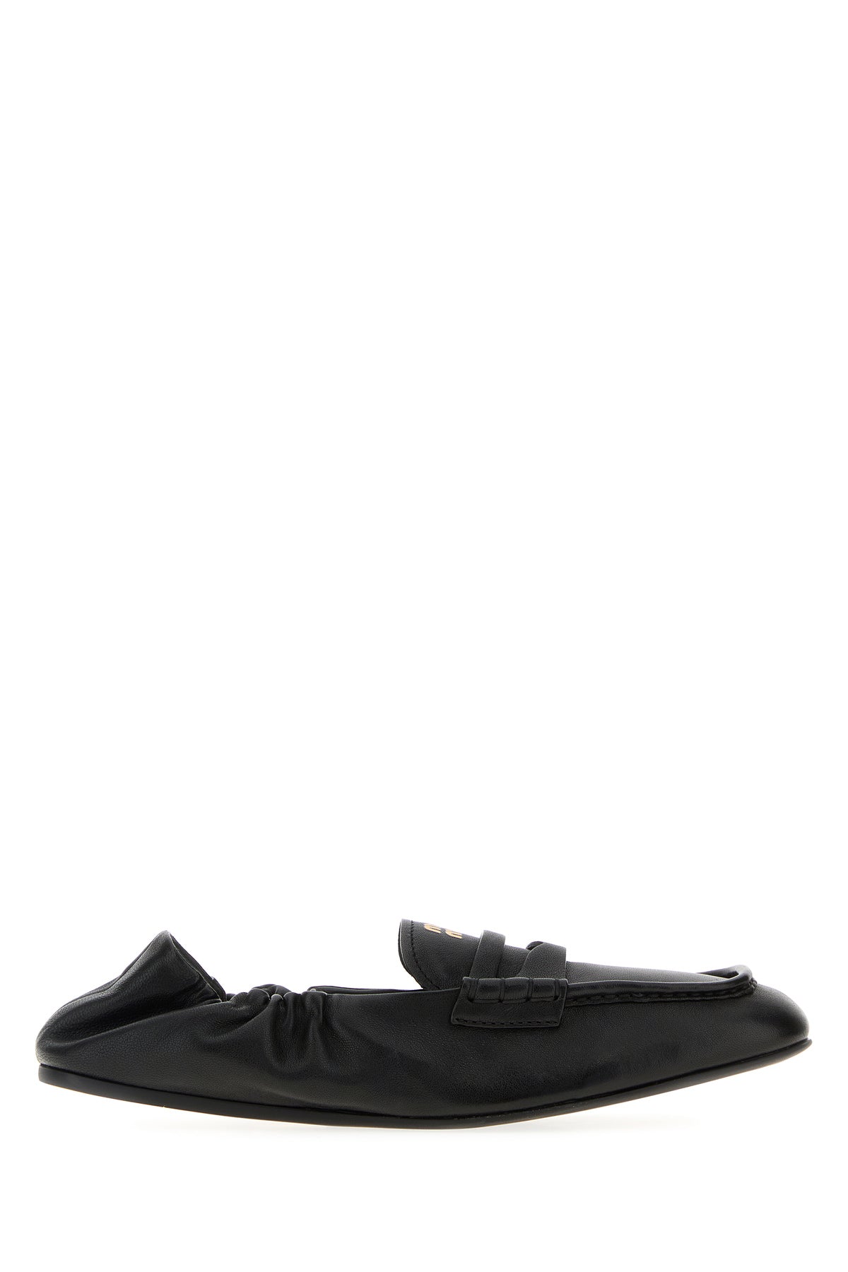 Miu Miu Mocassini Ruches in nappa nera