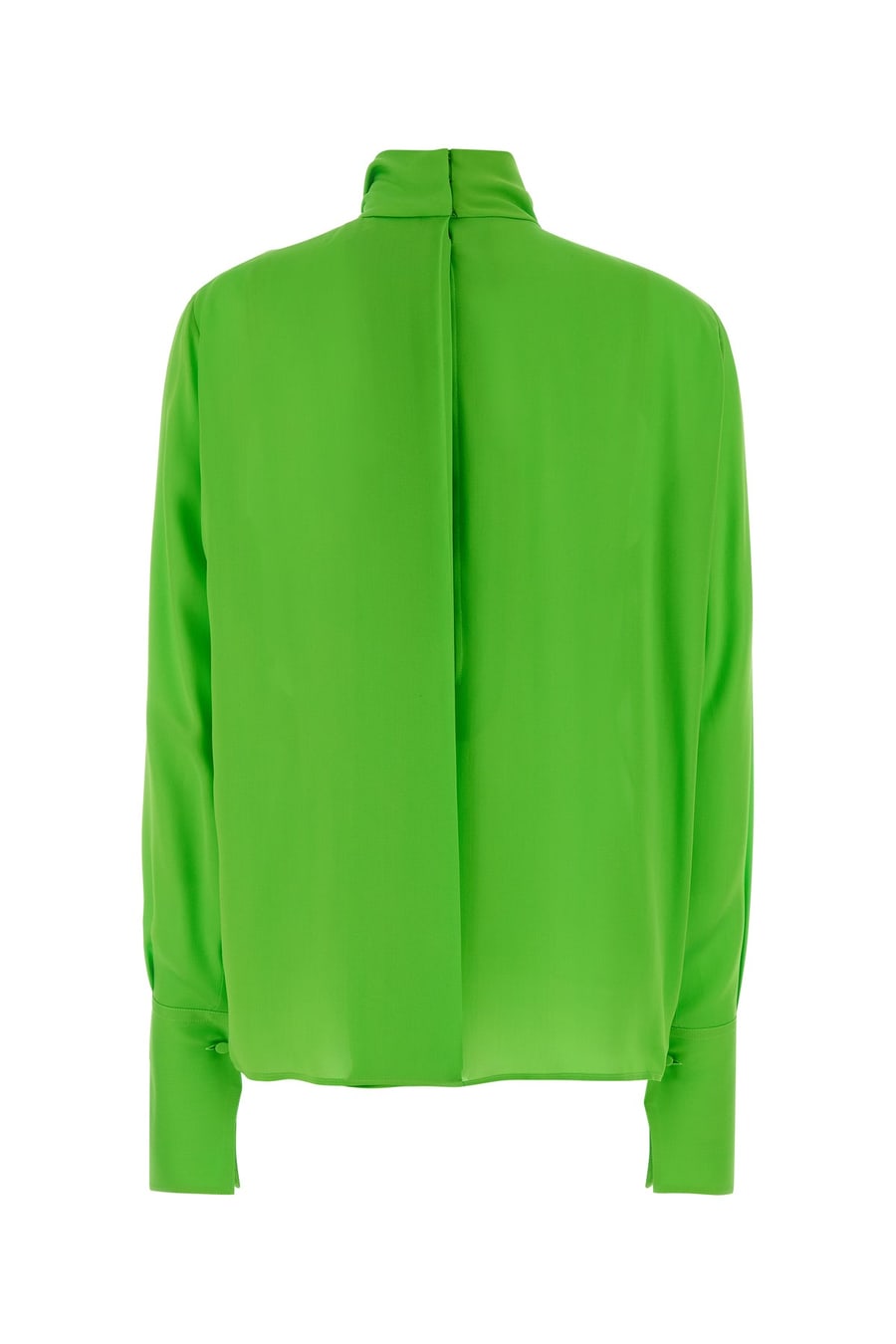 Tom Ford Blusa in georgette verde fluo, view 2