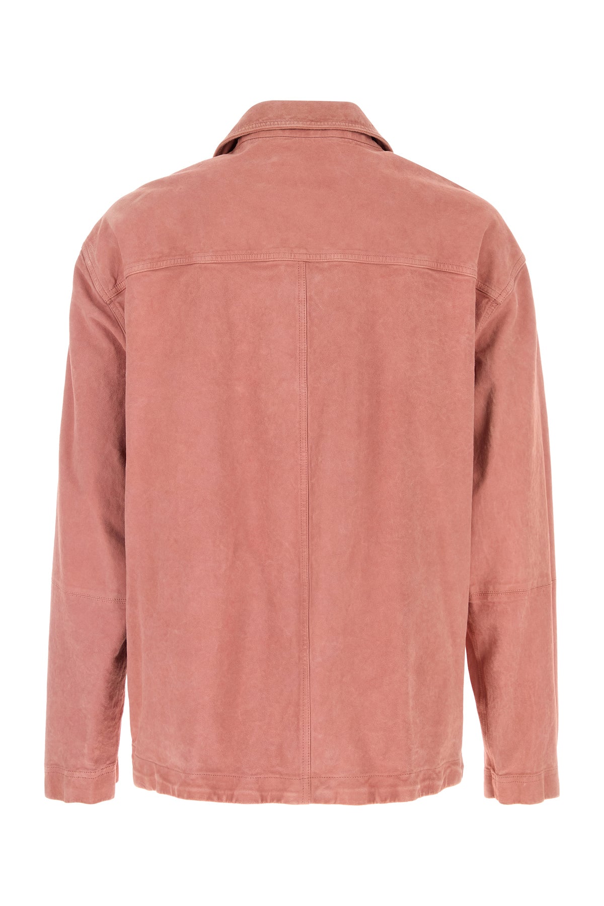 Marni Camicia in pelle scamosciata rosa, view 2