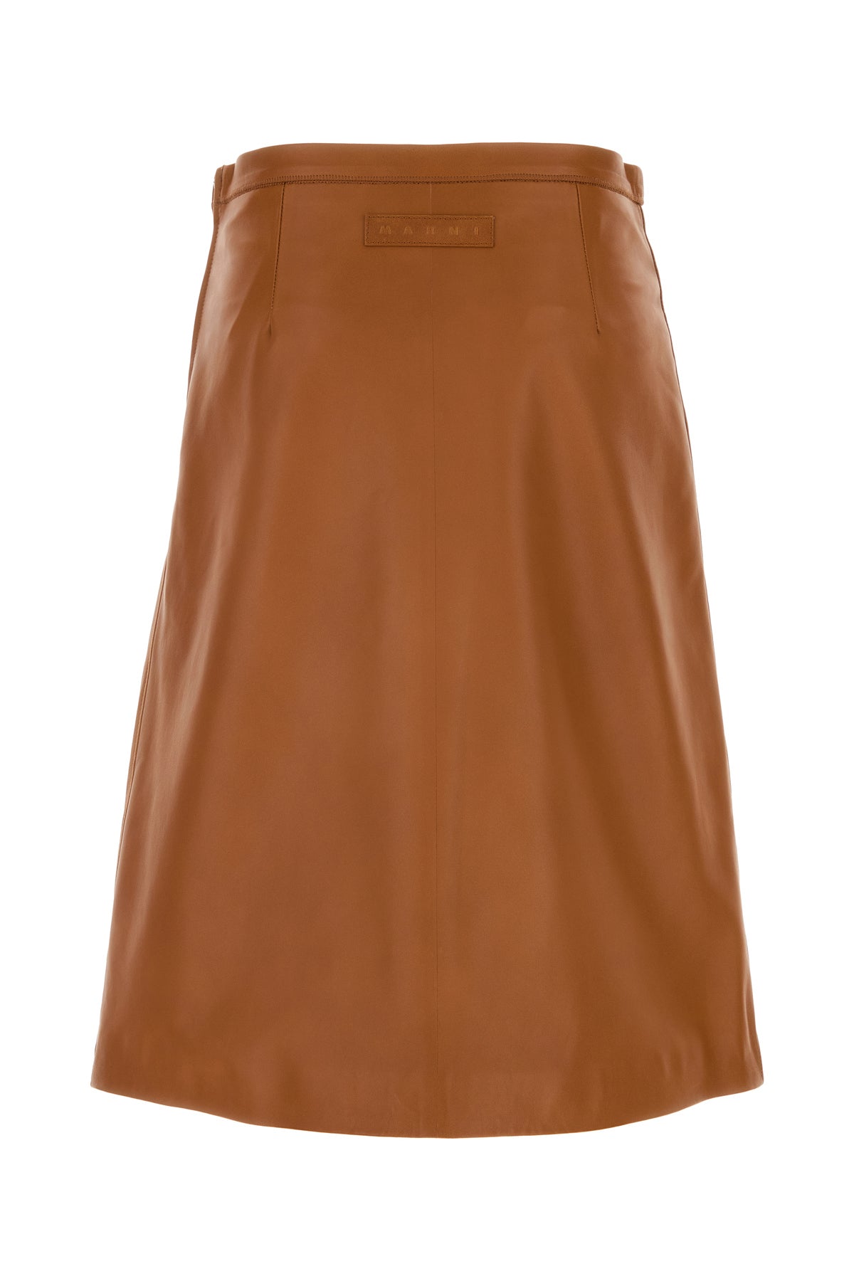 Marni Gonna in pelle caramello, view 2