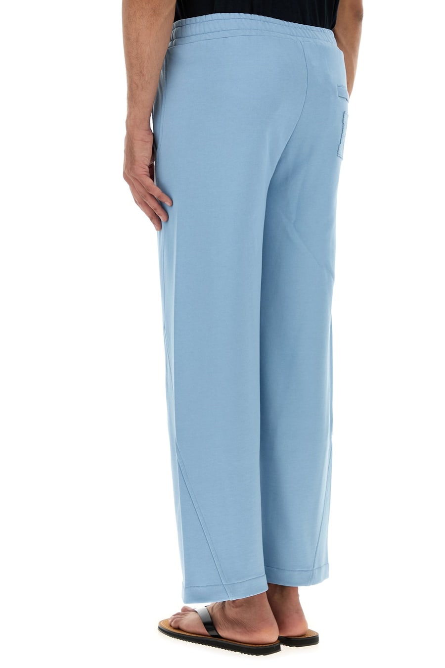 Dolce & Gabbana Pantalone jogging in cotone azzurro, view 4