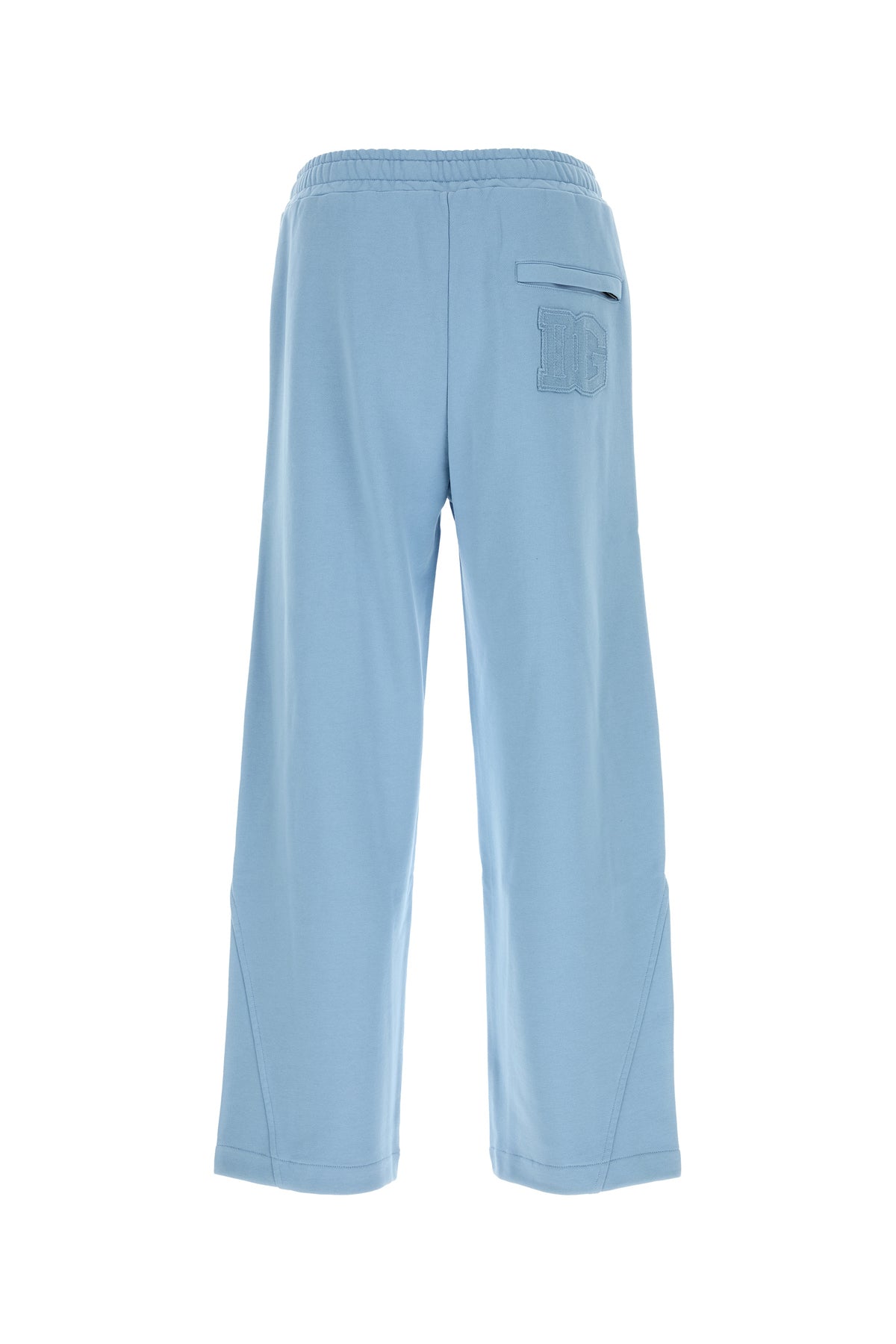 Dolce & Gabbana Pantalone jogging in cotone azzurro, view 2