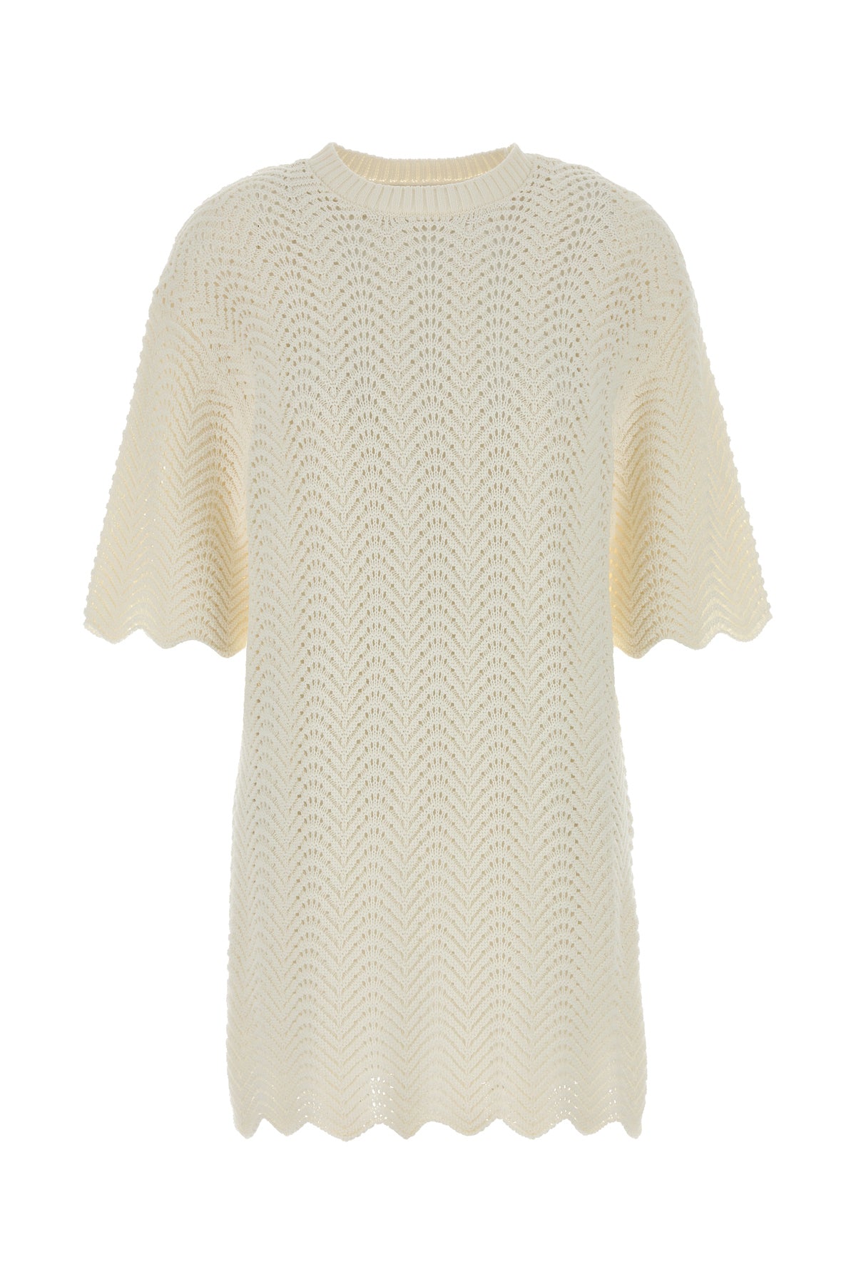 LOULOU DE SAISON Abito Wafa in crochet avorio