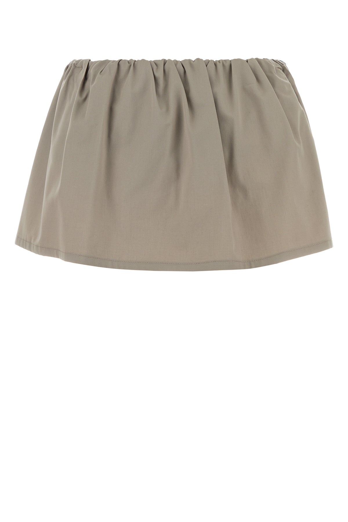 Miu Miu Gonna pantalone in twill tortora, view 2