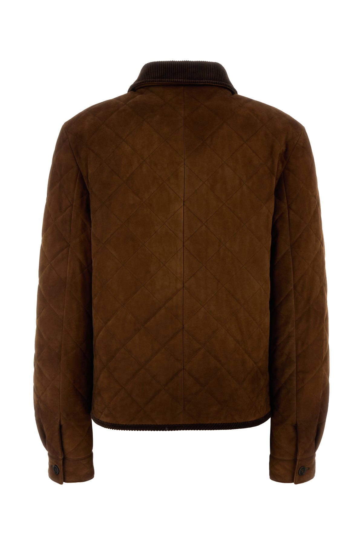 Miu Miu Giacca in pelle scamosciata marrone, view 2
