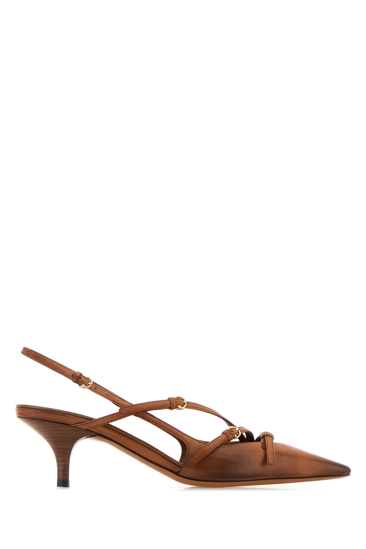 Miu Miu Scarpe con tacco in pelle cammello