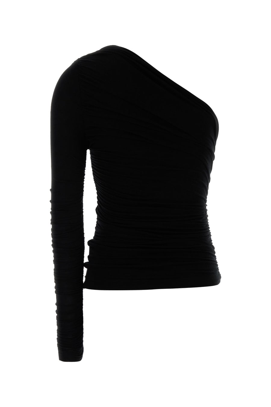 AGOLDE Top in misto lyocell nero, view 2