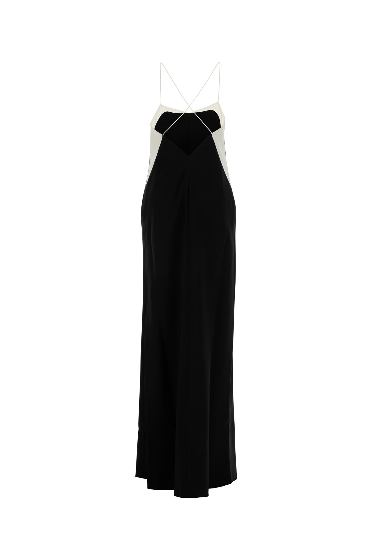 Tom Ford Abito lungo in georgette stretch nero, view 2