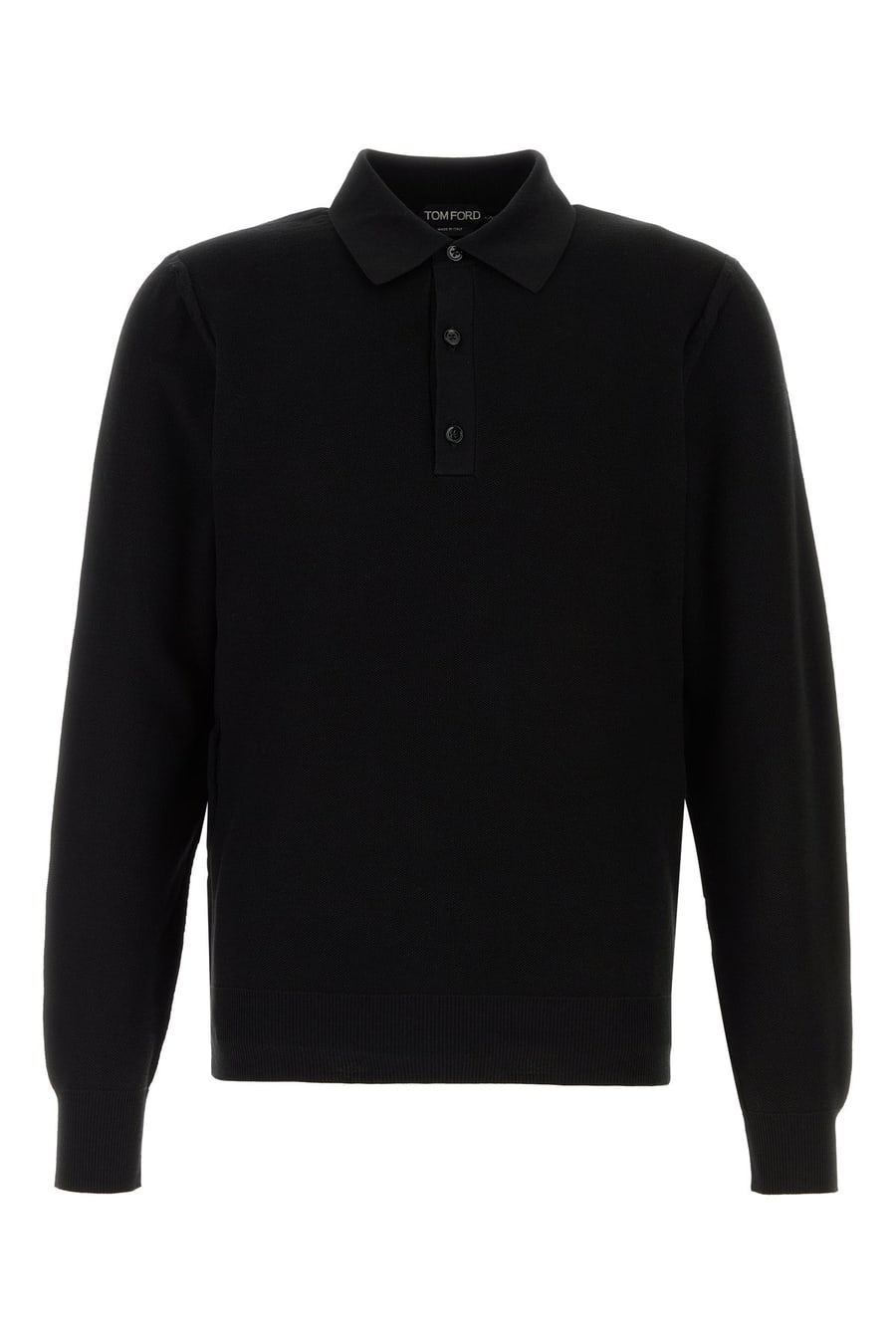 Tom Ford Polo in misto seta nera