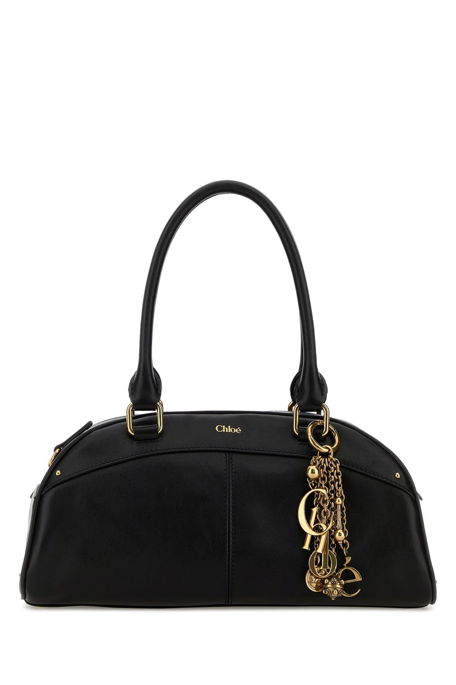 Chloé Borsa a mano Bowling in pelle nera