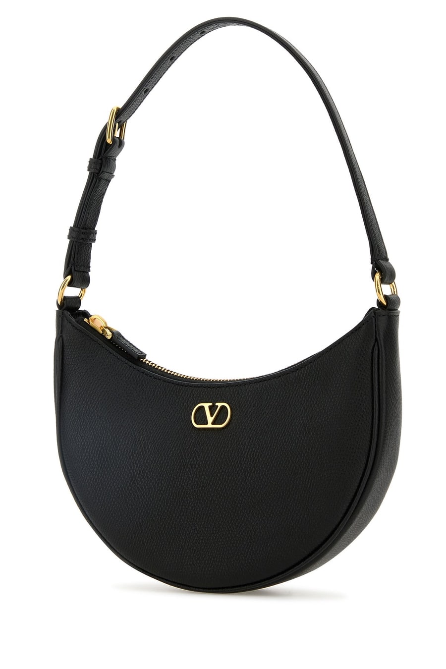 Valentino Garavani Borsa a spalla Vlogo mini in pelle nera, view 2