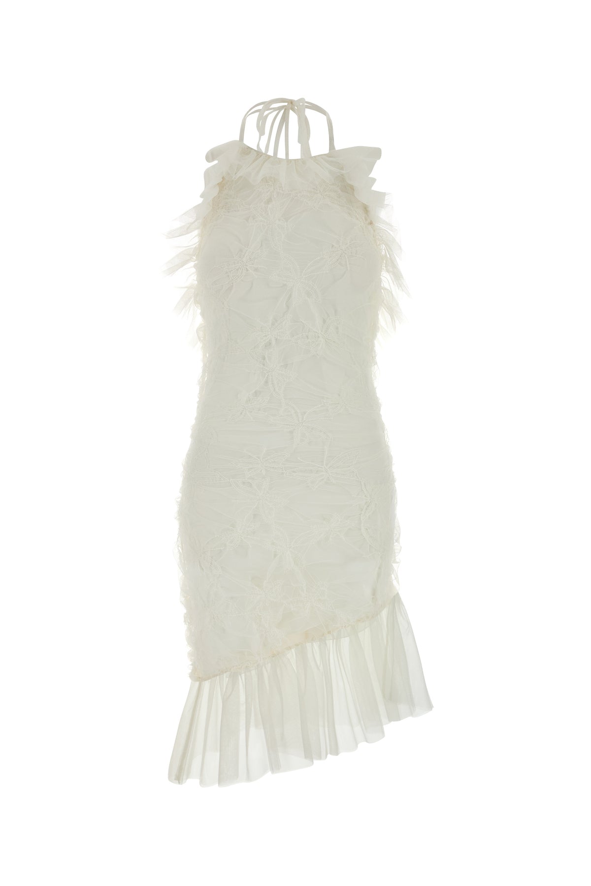 BLUMARINE Mini abito in tulle bianco
