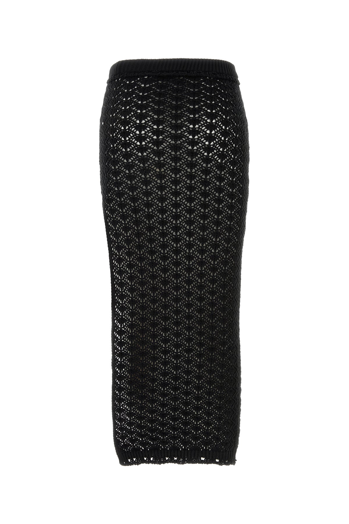 BLUMARINE Gonna in crochet nero, view 2