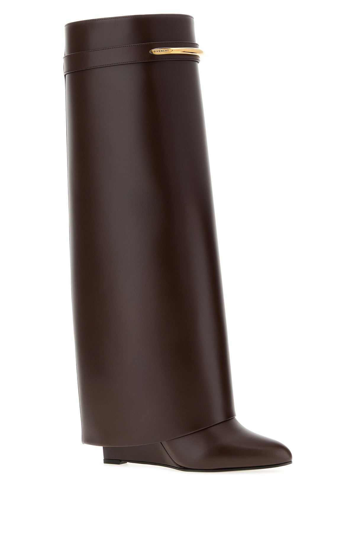 Givenchy Stivali Shark in pelle cioccolato, view 2