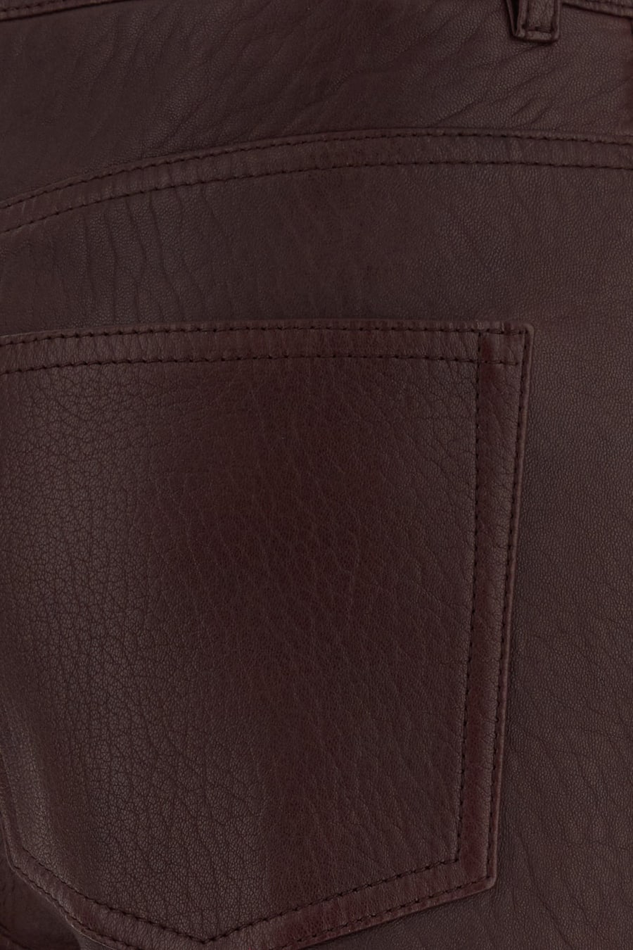 Chloé Pantalone svasato in pelle vinaccia, view 3