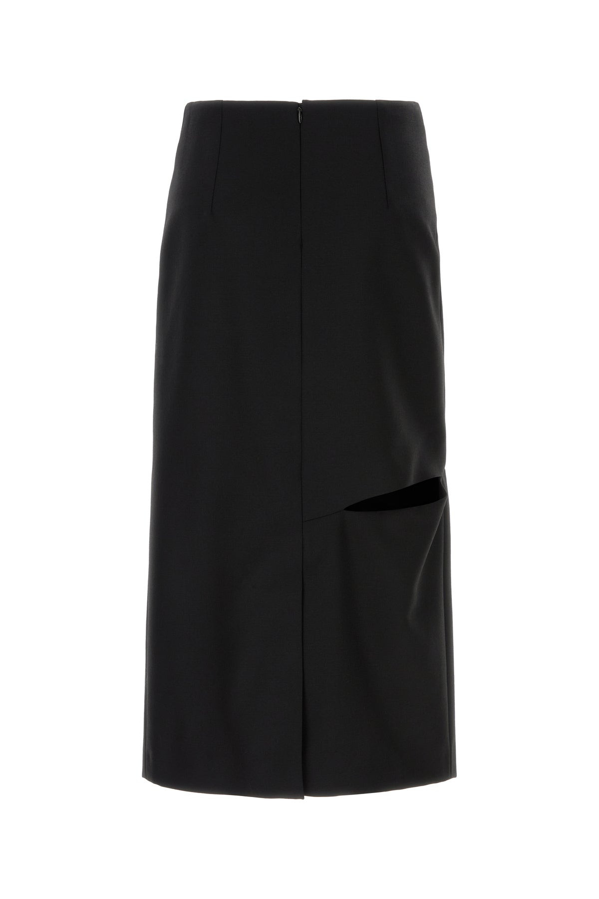 Jil Sander Gonna in misto lana nera, view 2