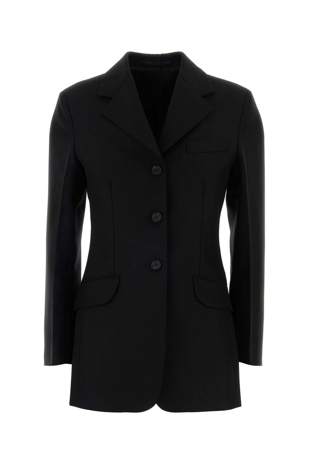 Jil Sander Giacca in misto lana nera